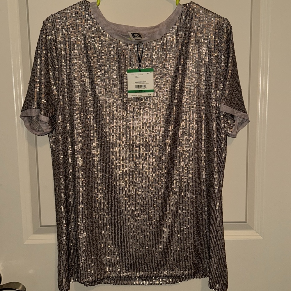 Anne Klein Sequin Top